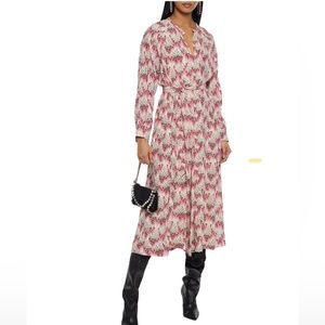 Isabel Marant Silk Print Midi Dress with Tags